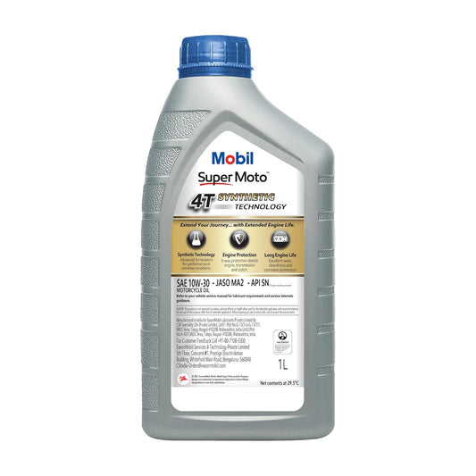 MOBIL Super Moto 20W-40 4T Premium Technology Conventional Engine Oil (1 L, Pack of 1)