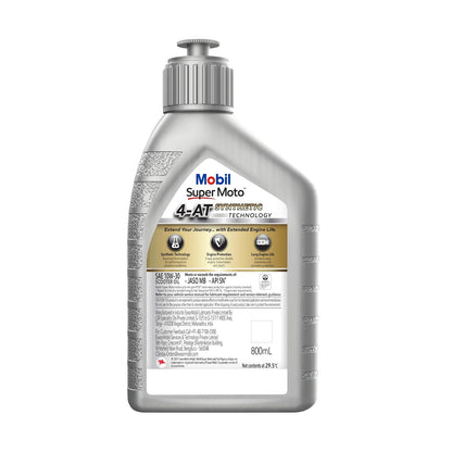 Mobil Super Moto 10W-30 Synthetic Technology Engine Oil for Scooters (0.8L)